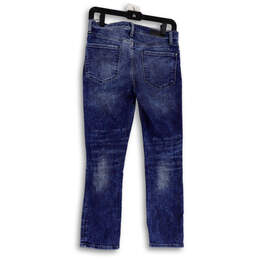 Womens Blue Denim Stretch Medium Wash Pockets Skinny Leg Jeans Size 6 alternative image