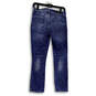 Womens Blue Denim Stretch Medium Wash Pockets Skinny Leg Jeans Size 6 image number 2