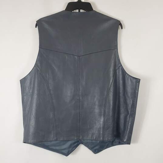 Phase 2 Men's Blue Leather Vest SZ XL image number 6