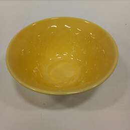 Pfaltzgraff 10" Yellow Ceramic Basket Weave Bowl