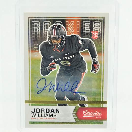 2016 Jordan Williams Panini Classics Significant Signature Gold 01/10 Autographed Rookie First Print Run image number 1