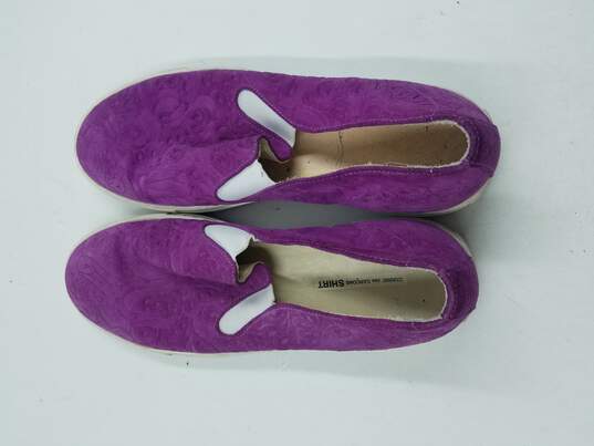 Comme des Garcons SHIRT Purple Slip-On Sneakers Men's Sz 11 image number 6