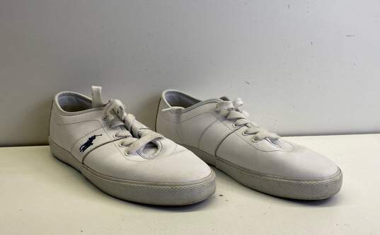 Ralph Lauren White Sneaker Casual Shoe Men 9.5 image number 3