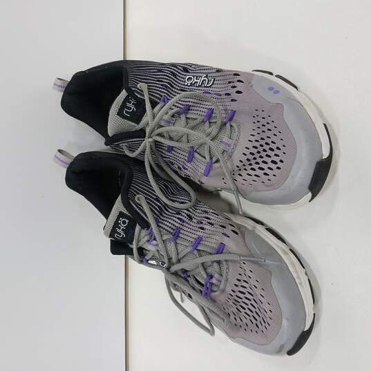 Women's Grey & Purple Running Shoes Size 10W image number 1