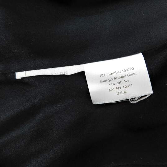 GIORGIO ARMANI Black Velvet with Blue & Teal Floral Print Peplum Blazer Jacket Size 48 EU with COA image number 8