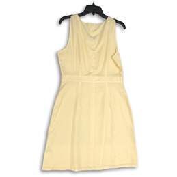 NWT J. Crew Womens Pale Yellow V-Neck Sleeveless Button Front A-Line Dress Sz 8 alternative image