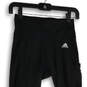 Womens Black Elastic Waist Pull-On Activewear Ankle Leggings Size Small image number 3