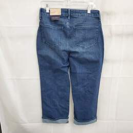 NYDJ Marilyn Straight Crop Blue Jeans Women's Size 8 - NWT alternative image