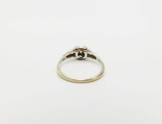Vintage 14K White Gold 0.20 CTTW Diamond Ring 1.8g image number 3