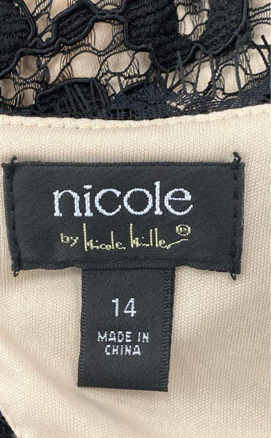 Nicole by Nicole Miller Women's Black Lace Overlay Dress- Sz 14 NWT image number 3