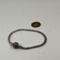 Designer Pandora S925 ALE Sterling Silver Ball Clasp Snake Chain Bracelet image number 3