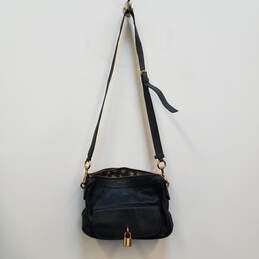 Marc Jacobs Lock That Messenger Crossbody Black Leather Bag