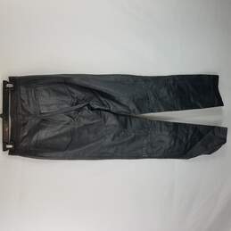 Marco Morani Women Black Leather Casual Pants M 7 8 alternative image