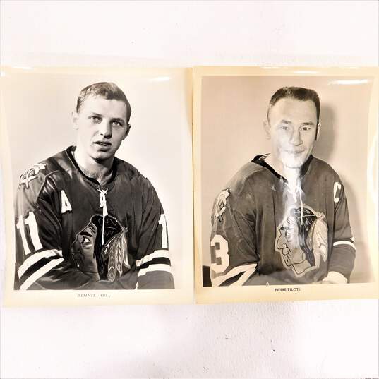 Vintage Chicago Blackhawks Black & White Hockey Photo Prints image number 4