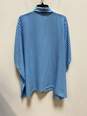 Tommy Bahama Women Blue Striped Collared Poncho S/P image number 2