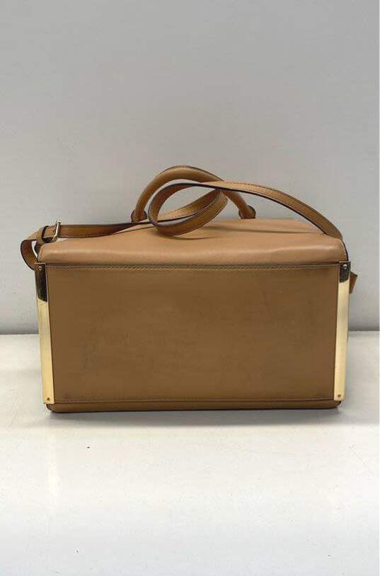 Michael Kors Tan Leather Shoulder Tote Bag image number 4