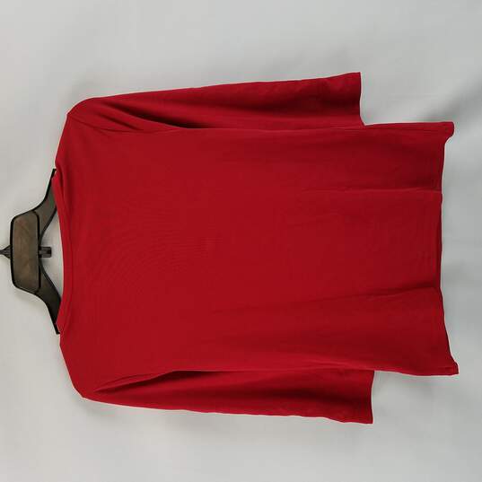 Buy the Lauren By Ralph Lauren Blouse Red PM | GoodwillFinds