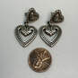 Designer Brighton Silver-Tone Engraved Heart Fashionable Dangle Earrings image number 3