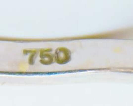 18K White Gold 0.30 CTTW Diamond Wave Ring Set 6.7g image number 6