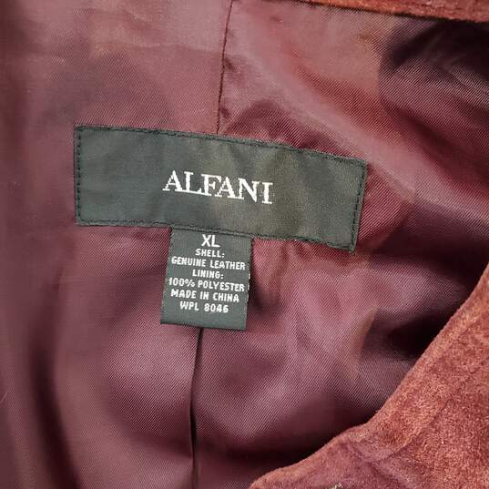 Alfani Full Zip Genuine Leather Jacket Size XL image number 3