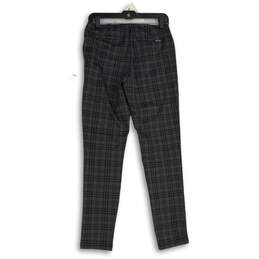 NWT Womens Gray Plaid Flat Front Skinny Leg Pull-On Ankle Pants Size 6
