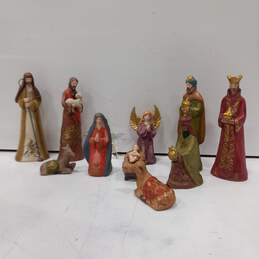 Ceramic Nativity Scene 12pc Lot