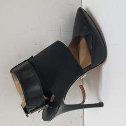 Michael Kors Black Leather Buckle Strap Pump Heels Shoes Size 35