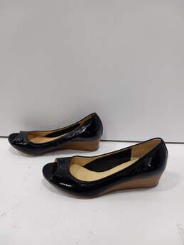 Cole Haan Women's Air Tali Black Peep Toe Wedge Heels Size 8B alternative image