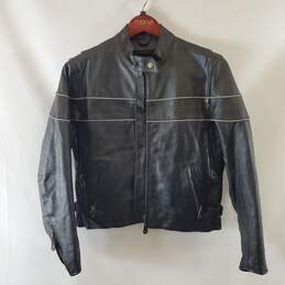 Rock In Leather Men Black Leather Jacket M