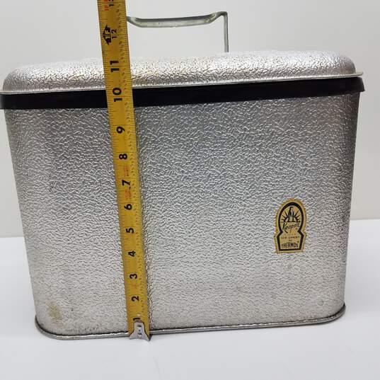 Vintage Keapsit Thermos mid century insulated ice chest cooler with lid image number 6