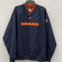 Mens Blue Chicago Bears V-Neck Long Sleeve Windbreaker Jacket Size Large image number 1