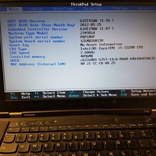 Lenovo T430 Intel Core i5@2.5GHz Memory 4 GB Screen 14 in image number 4