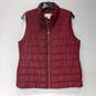 Michael Kors Women's Burgundy Insulated Quilted Vest Size L image number 1