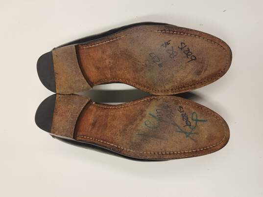 Men's Mezlan Santander Umbranil Leather Kiltie Tassle Loafers, Black, Spain, Size 9 image number 9