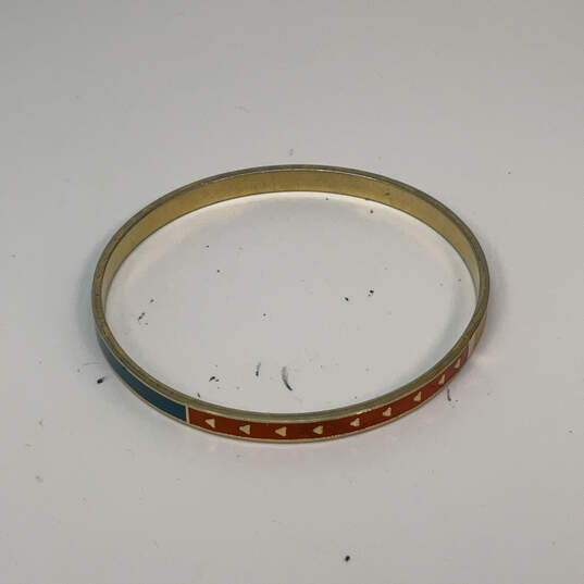 Designer Laurel Burch Gold-Tone Enamel Round Fashionable Bangle Bracelet image number 3