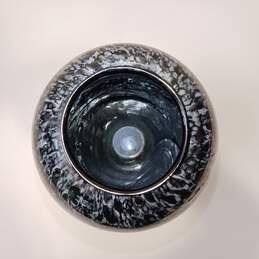 Black Marbled Glass Vase alternative image