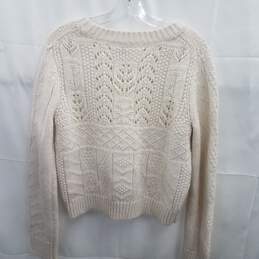 Vince Camuto Cream Cable Knit Sweater Women's Size S alternative image