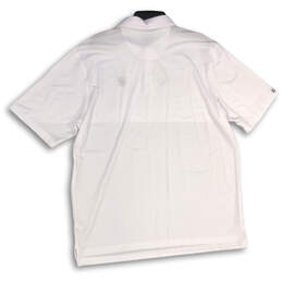NWT Mens White Spread Collar Short Sleeve Olympic Polo Shirt Size XXL alternative image