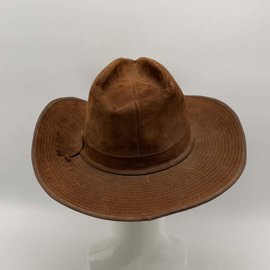 Mens Brown Wide Brim Lightweight Western Cowboy Hat Size 7 3/8 image number 4