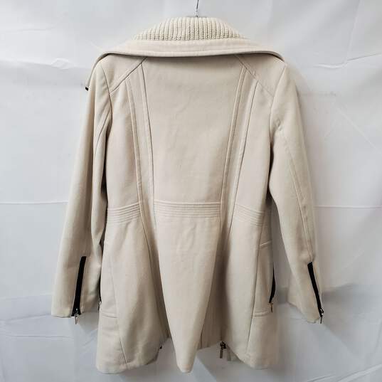 Women's Off White Kensie Full Neck Collar Full Zip Sweater Size M image number 7