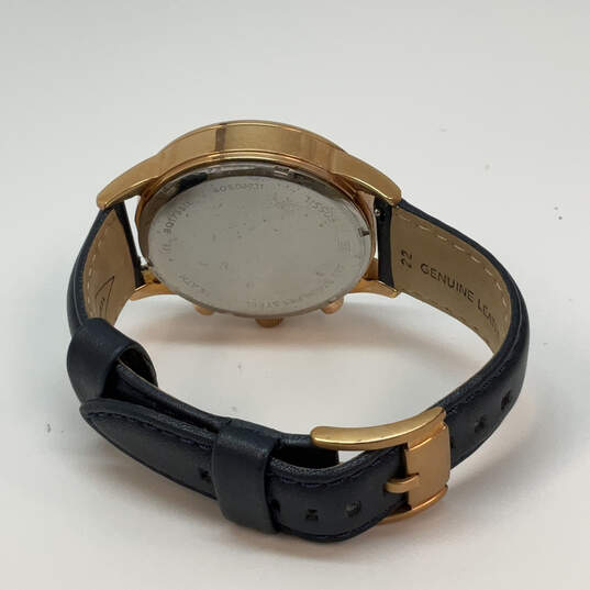 Designer Fossil Gold-Tone Round Dial Adjustable Strap Analog Wristwatch image number 4