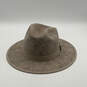 Mens Brown Wide Brim Pinched Crown Fashionable Fedora Hat Size XL image number 1