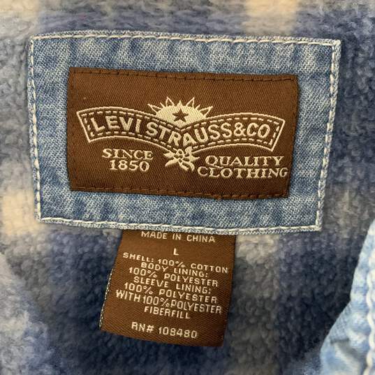 Men's Medium Wash Levi's Fleece-Lined Denim Jacket, Sz. L image number 3