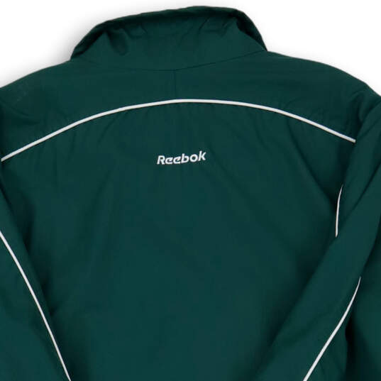 Mens Green Long Sleeve Mock Neck Full-Zip Activewear Track Jacket Size M image number 4