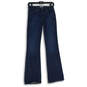 Womens Blue Denim Dark Wash 5 Pockets Design Bootcut Jeans Size 25 image number 1