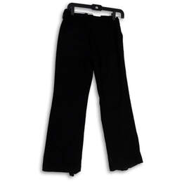 Womens Black Flat Front Slash Pocket Straight Leg Dress Pants Size 0P alternative image