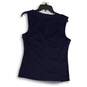 NWT Anthropology Womens Navy Blue Shirred Sweetheart Neck Pullover Blouse Top L image number 2