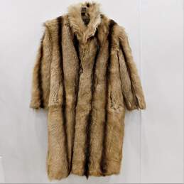 Vintage J. Walden Men's Dyed Nanny Goat Fur Full Length Evening Coat Size L