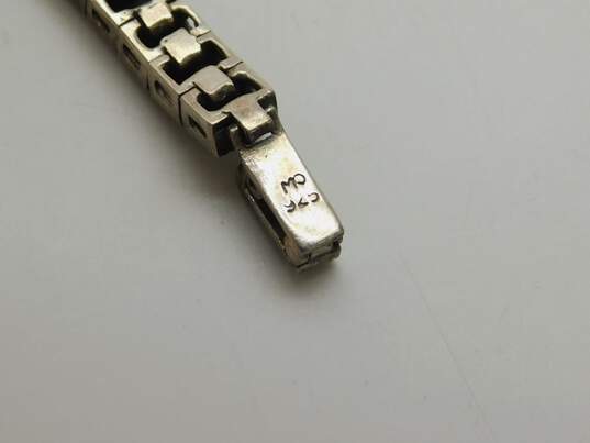 Art Deco Style 925 Marcasite Amethyst Tennis Bracelet & Sword Brooch 31.1g image number 6