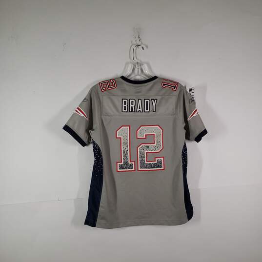 Womens New England Patriots Tom Brady 12 NFL Football Jersey Size M image number 2